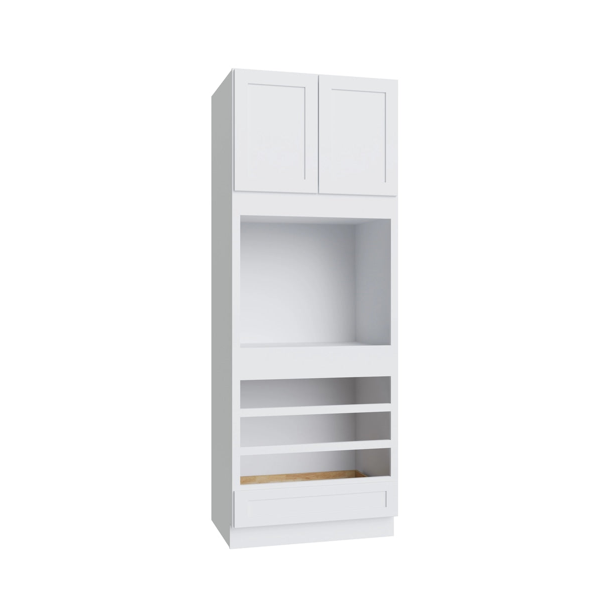 Shaker White oven cabinet, 33" W x 90" H x 24" D, ViaWood Cabinets item OC3390