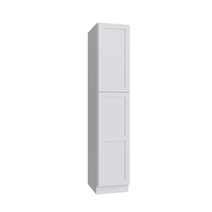 Shaker White pantry cabinet, 18" W x 84" H x 24" D, ViaWood Cabinets item P1884