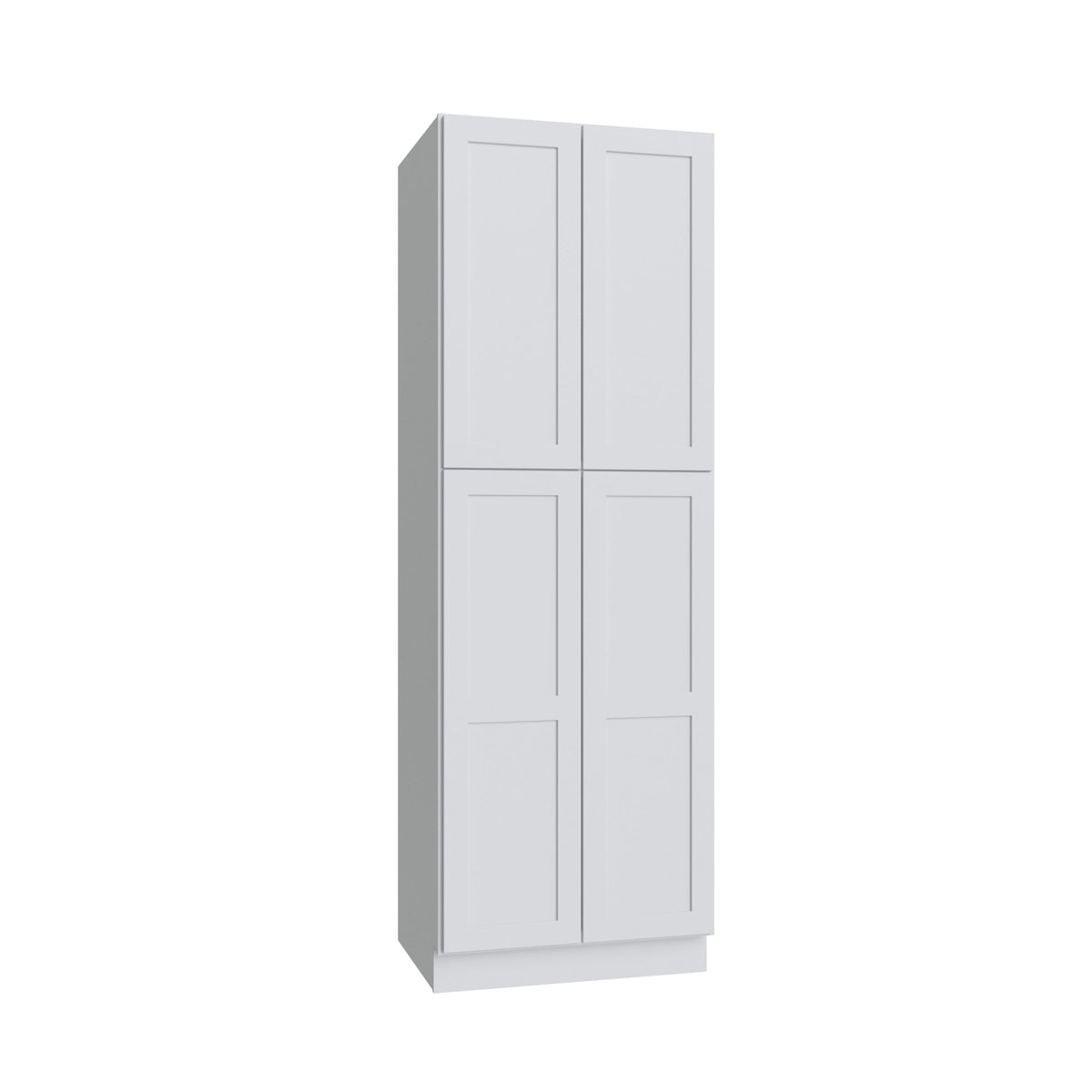 Shaker White pantry cabinet, 30" W x 90" H x 24" D, ViaWood Cabinets item P3090