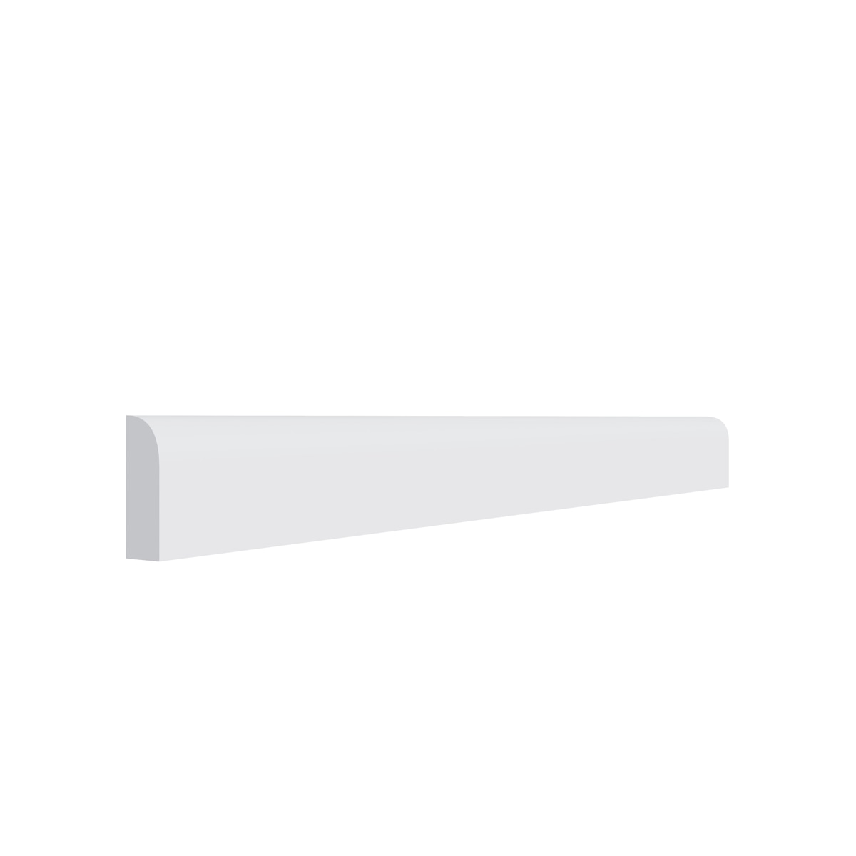 Shaker White scribe molding, 96" W x 0.625" H x 0.25" D, ViaWood Cabinets item SCRIBE