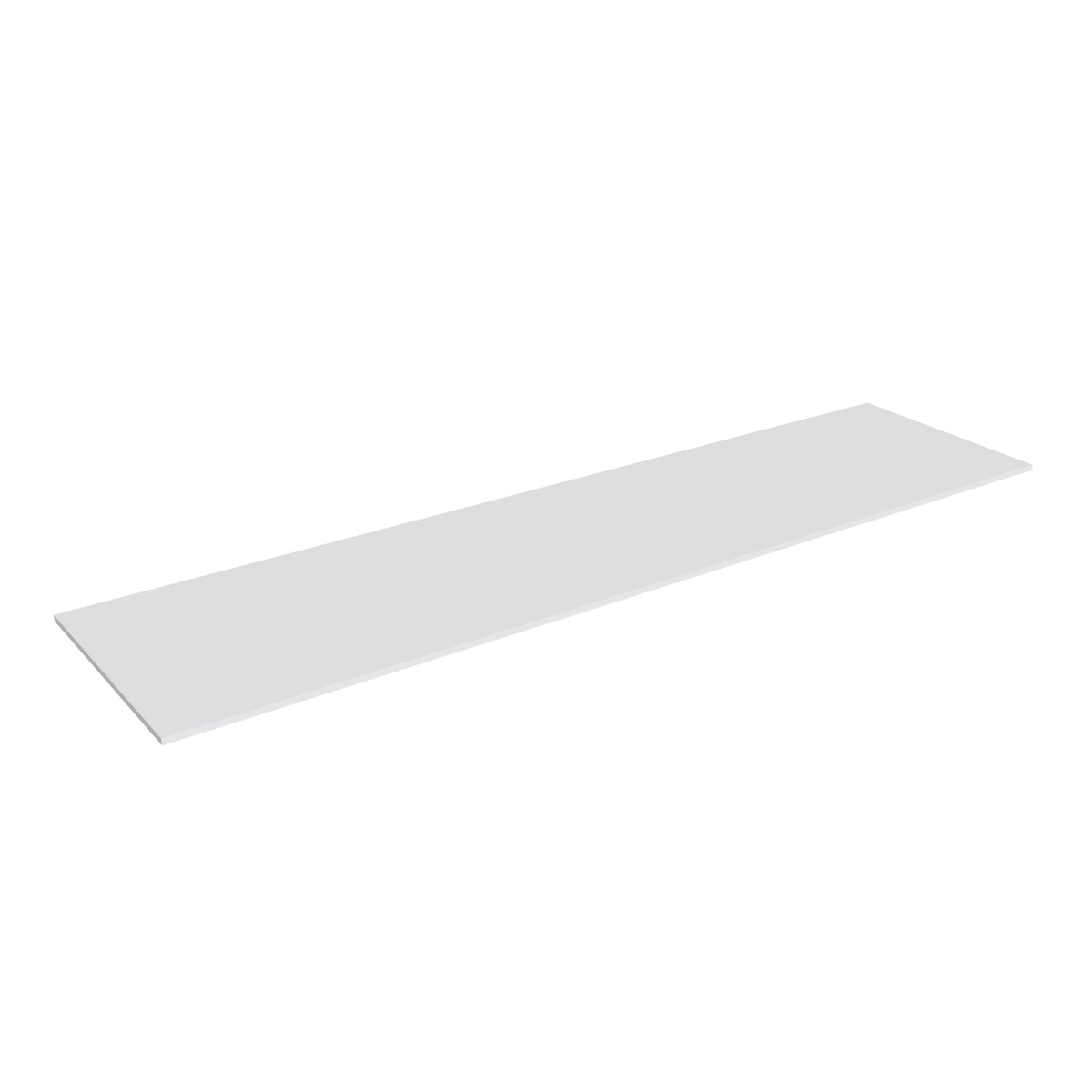 Shaker White 12-inch shelf, 96" W x 0.75" H x 12" D, ViaWood Cabinets item SHELF1296