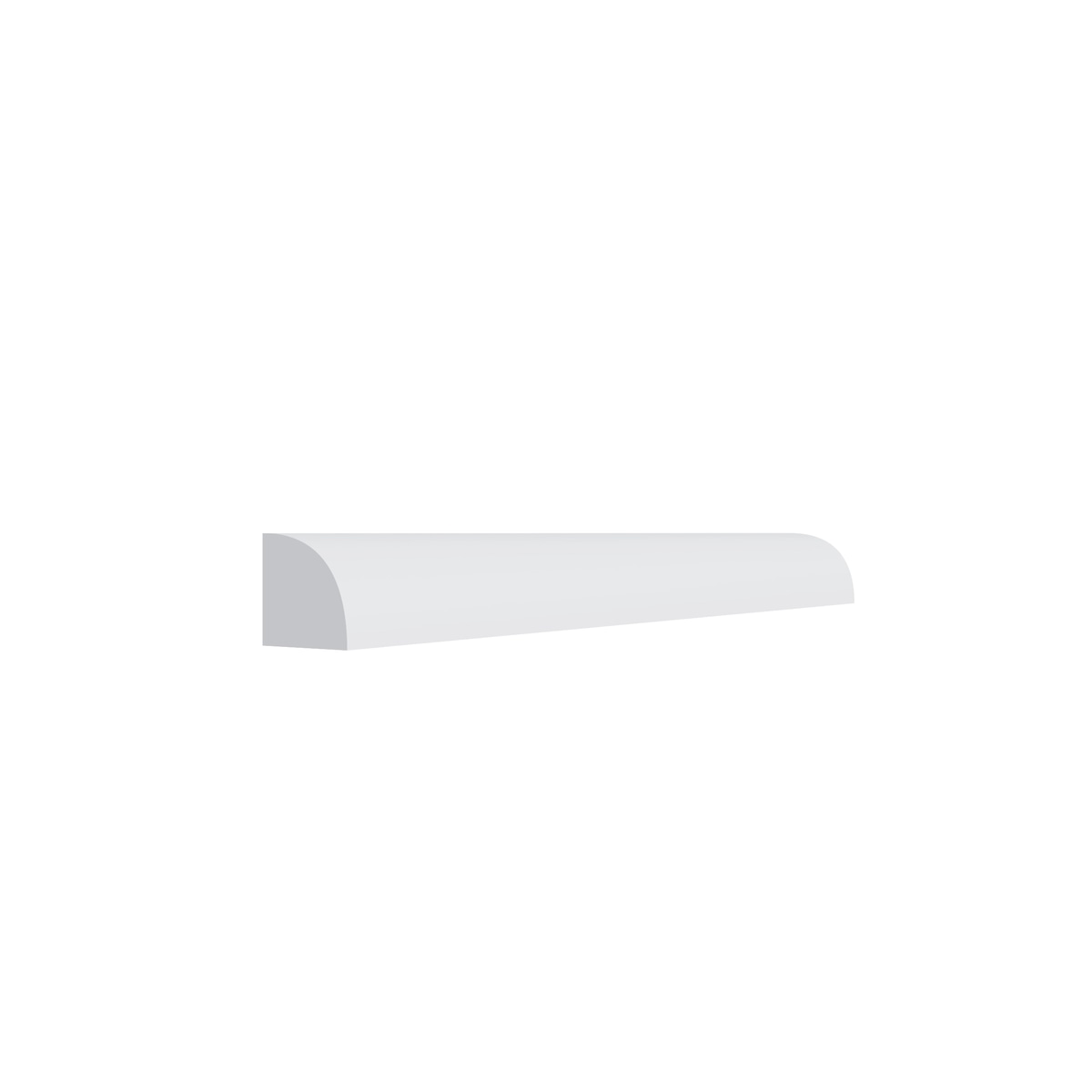 Shaker White shoe molding, 96" W x 0.6875" H x 0.6875" D, ViaWood Cabinets item SHOE