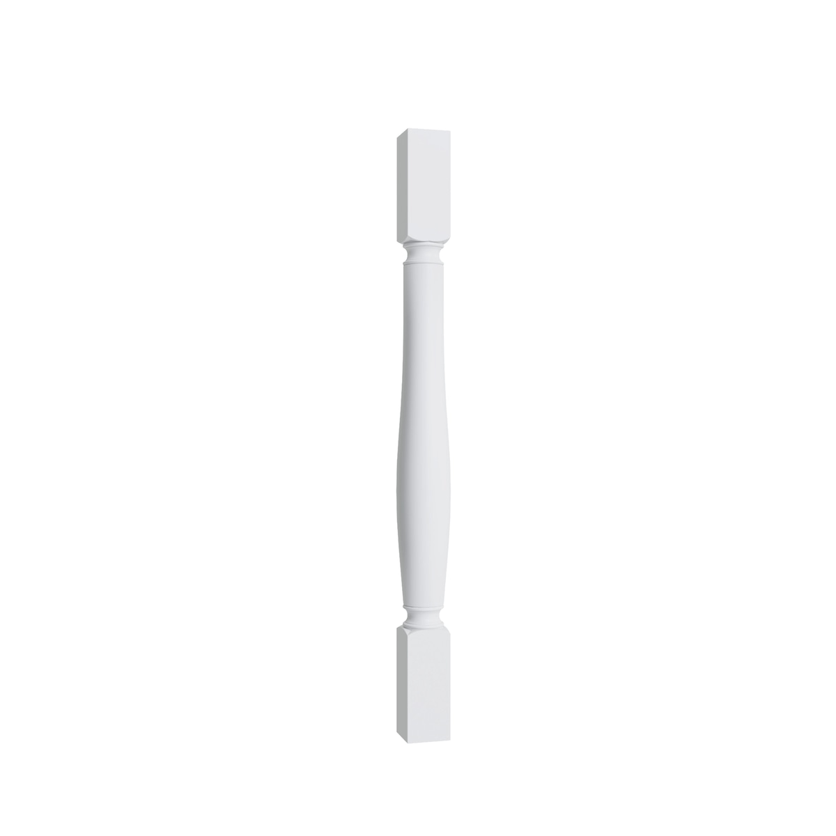 Shaker White 3-inch turned post, 3" W x 35.5" H x 3" D, ViaWood Cabinets item TPOSTP3