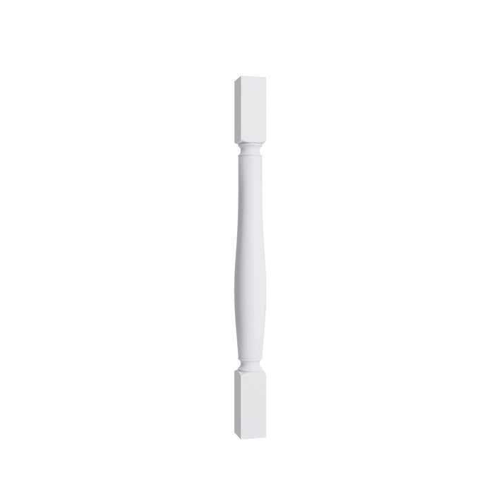 Shaker White 3-inch turned post, 3" W x 35.5" H x 3" D, ViaWood Cabinets item TPOSTP3