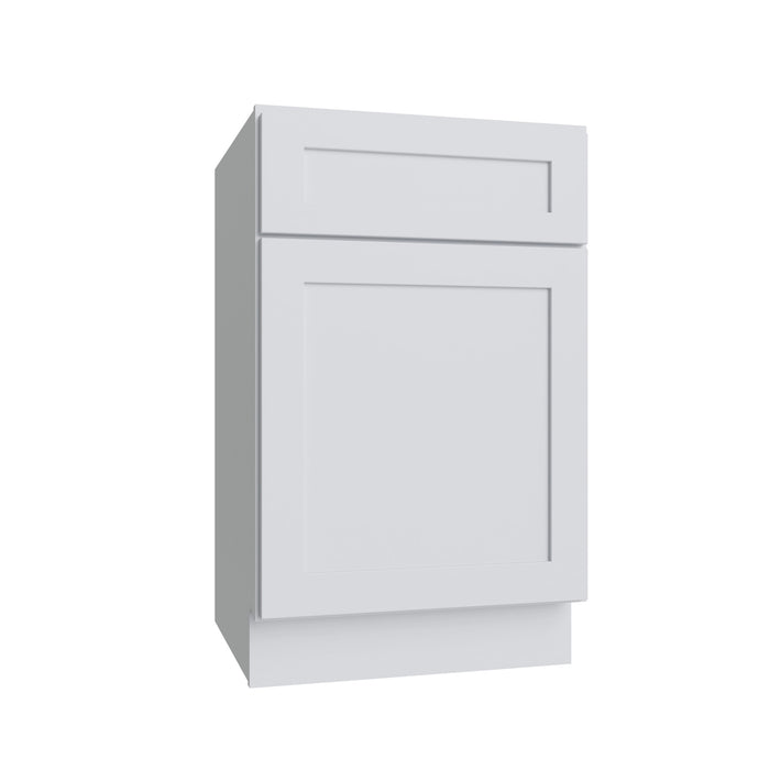 Shaker White single door vanity, 21" W x 34.5" H x 21" D, ViaWood Cabinets item V21