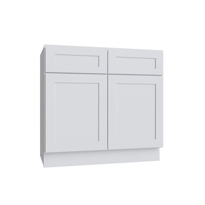 Shaker White double door vanity, 27" W x 34.5" H x 21" D, ViaWood Cabinets item V27