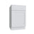 Slab White single door vanity base, 12" W x 34.5" H x 21" D, ViaWood Cabinets item VB12