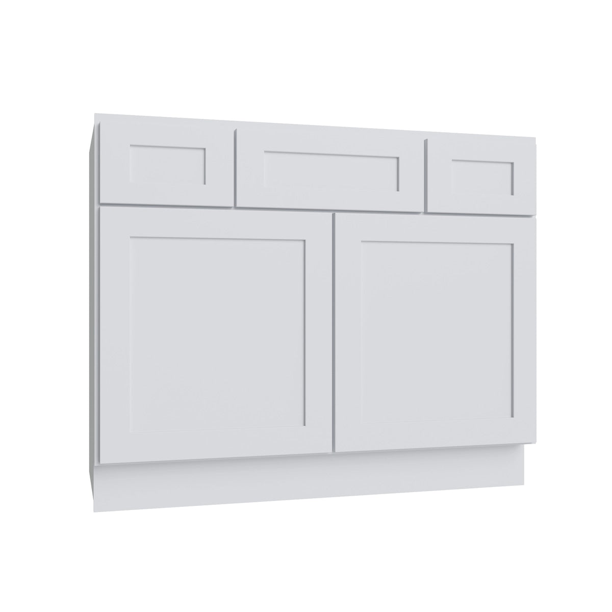 Shaker White vanity sink base, 36" W x 34.5" H x 21" D, ViaWood Cabinets item VSB36