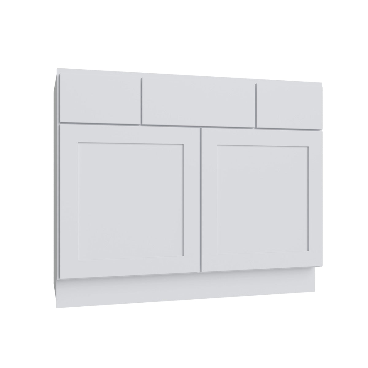 Slab White vanity sink base, 42" W x 34.5" H x 21" D, ViaWood Cabinets item VSB42