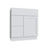 Slab White vanity sink base - left configuration, 30" W x 34.5" H x 21" D, ViaWood Cabinets item VSBDL30