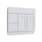 Slab White vanity sink base - left configuration, 36" W x 34.5" H x 21" D, ViaWood Cabinets item VSBDL36