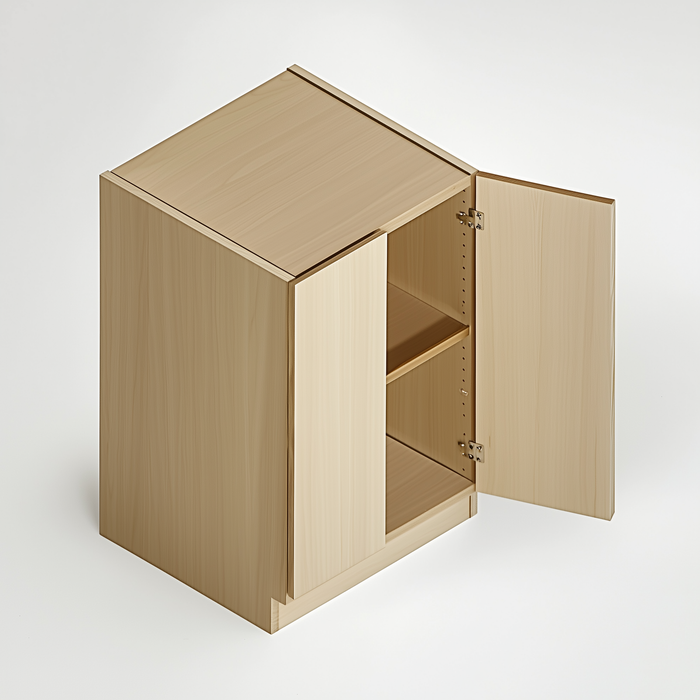 Unfinished Euro White Oak Double Door Base Cabinet - 36 W x 34.5 H x 24 D (Item UWO-BASE-DOUBLEDOORBASECABINET-36WX345HX24D), 36" W x 34.5" H x 24" D, ViaWood Cabinets
