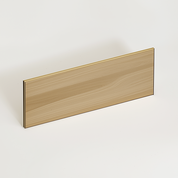 Unfinished Euro White Oak Toe Kick - 96"W x 4"H x 0.25"D (Item UWO-ACC-TOEKICK-96WX4HX025D), 96"W x 4"H x 0.25"D, ViaWood Cabinets