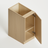 Unfinished Euro White Oak Single Door Base Cabinet - 12 W x 34.5 H x 24 D Left (Item UWO-BASE-SINGLEDOORBASECABINET-12WX345HX24DLEFT), 12" W x 34.5" H x 24" D, ViaWood Cabinets
