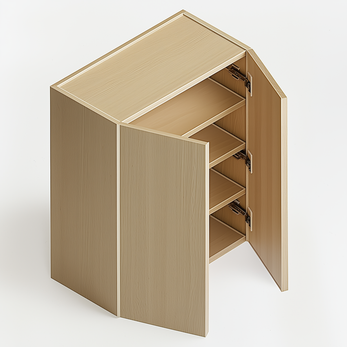 Unfinished Euro White Oak Double Door Wall Cabinet - 30W x 36H x 12D (Item UWO-WALL-DOUBLEDOORWALLCABINET-30WX36HX12D), 30" W x 36" H x 12" D, ViaWood Cabinets
