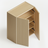 Unfinished Euro White Oak Double Door Wall Cabinet - 24W x 42H x 12D (Item UWO-WALL-DOUBLEDOORWALLCABINET-24WX42HX12D), 24" W x 42" H x 12" D, ViaWood Cabinets