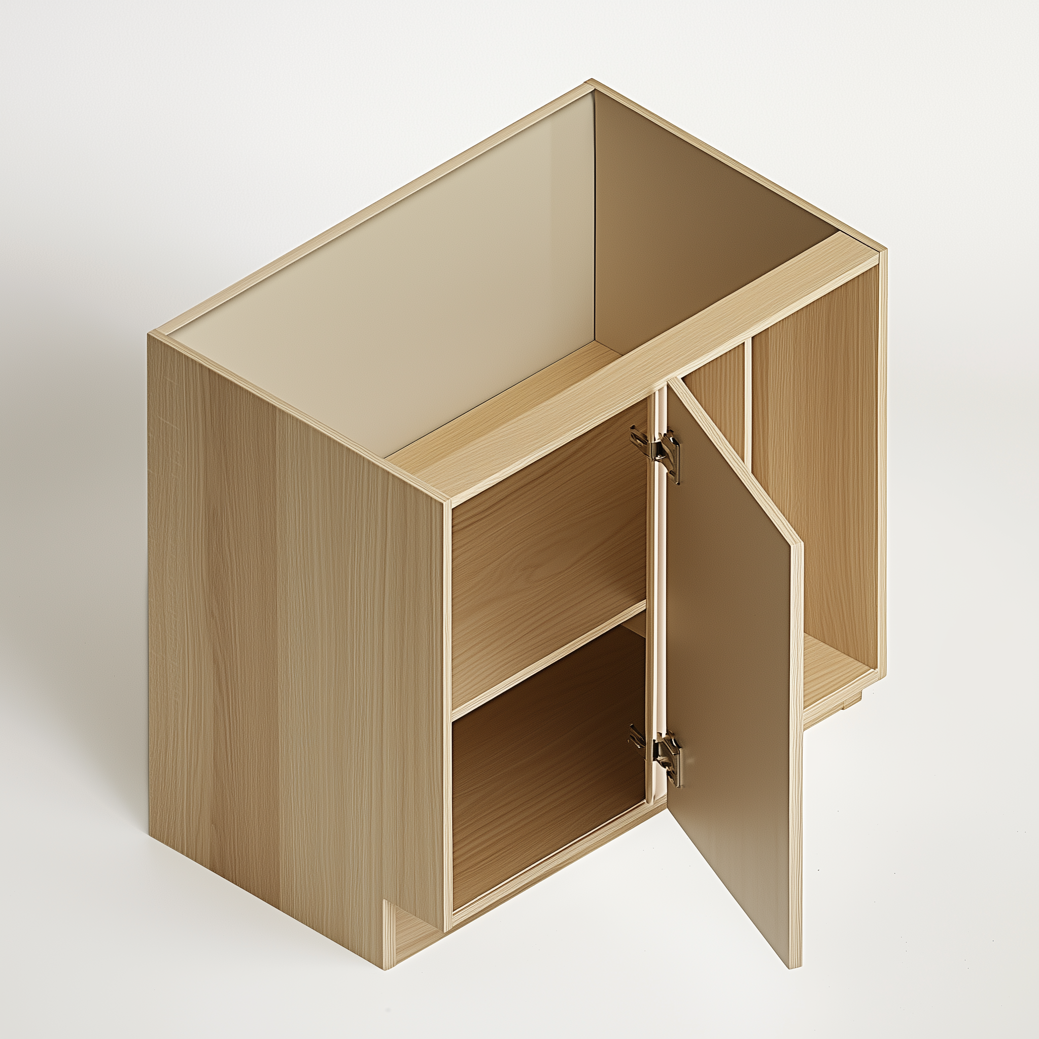 Unfinished Euro White Oak Single Door Blind Corner Base Cabinet - 36 W x 34.5 H x 24 D Left Blind (Item UWO-BASE-SINGLEDOORBLINDCORNERBAS-36WX345HX24DLEFTBLIND), 36" W x 34.5" H x 24" D, ViaWood Cabinets