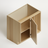 Unfinished Euro White Oak Single Door Blind Corner Base Cabinet - 36 W x 34.5 H x 24 D Left Blind (Item UWO-BASE-SINGLEDOORBLINDCORNERBAS-36WX345HX24DLEFTBLIND), 36" W x 34.5" H x 24" D, ViaWood Cabinets